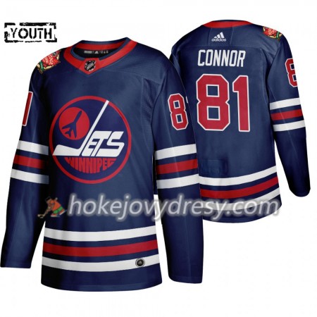 Dětské Hokejový Dres Winnipeg Jets Kyle Connor 81 Adidas 2019 Heritage Classic Navy Authentic